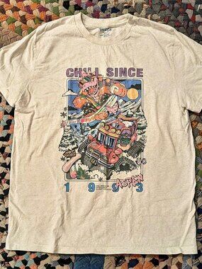 Chill Since 1993 Aspen John Galt Vintage T Shirt #skiwear #winter